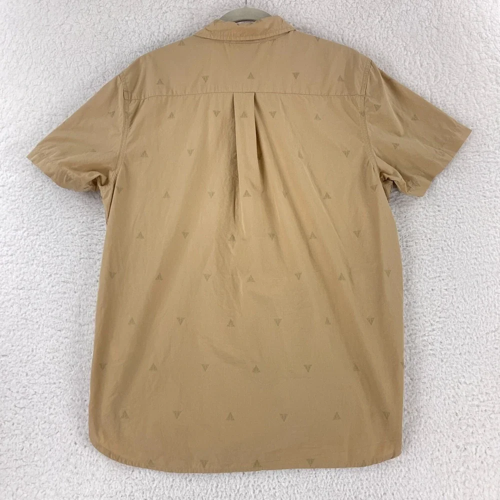 The North Face Brown Baytrail Pattern Button-Up‎ Shirt Mens Short Sleeve Size L